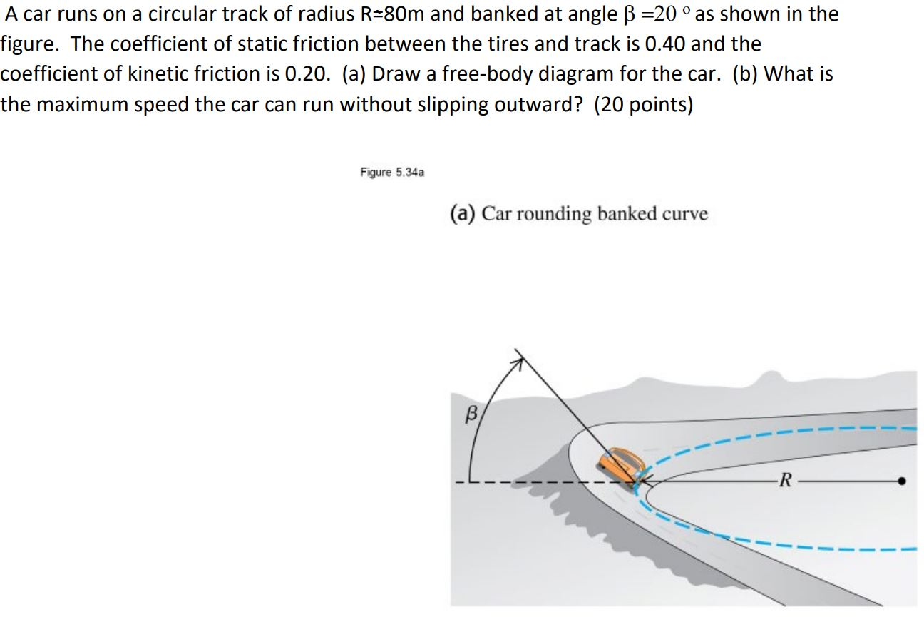 Solved A Car Runs On A Circular Track Of Radius R M And Chegg