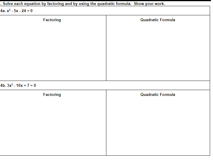 Solved Solve Each Equation By Factoring And By Using The Chegg