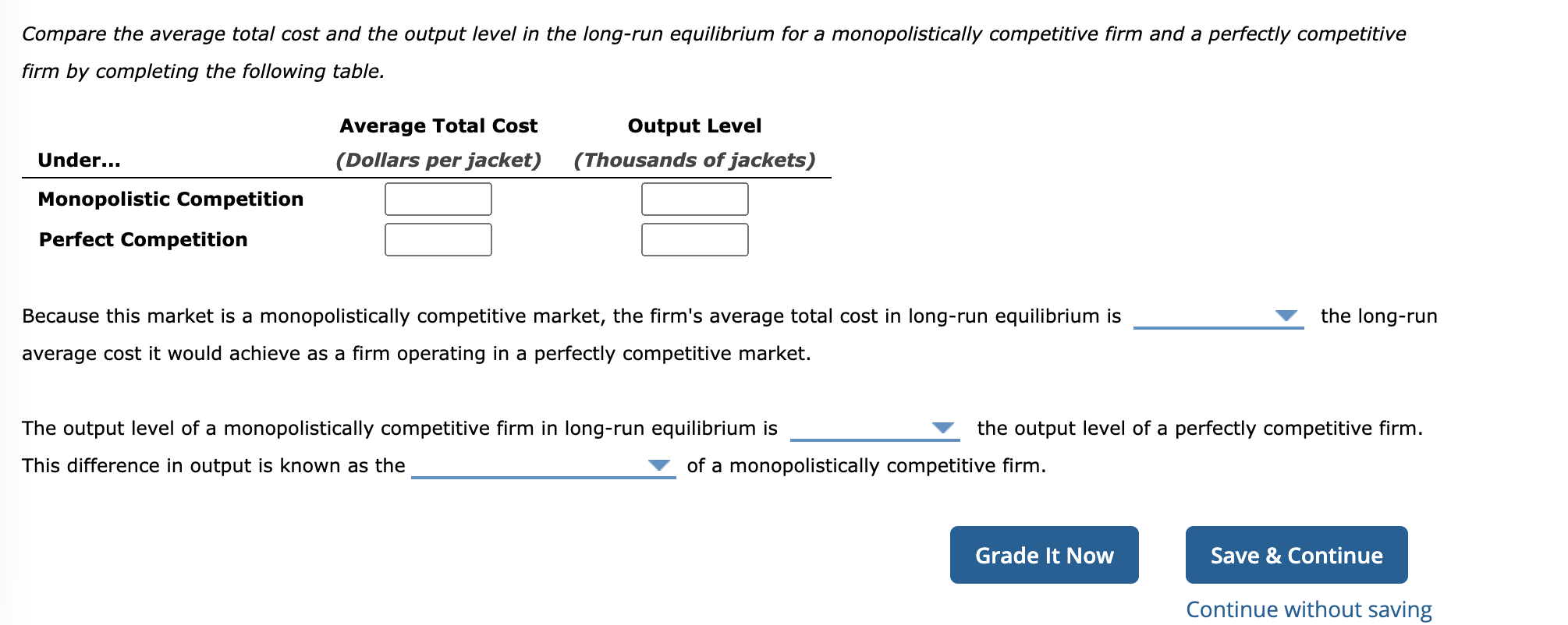 Solved Suppose That A Firm Produces Wool Jackets In A Chegg