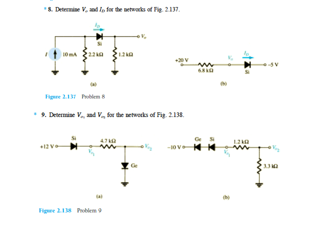 Solved 8 Determine V And I For The Networks Of Fig Chegg