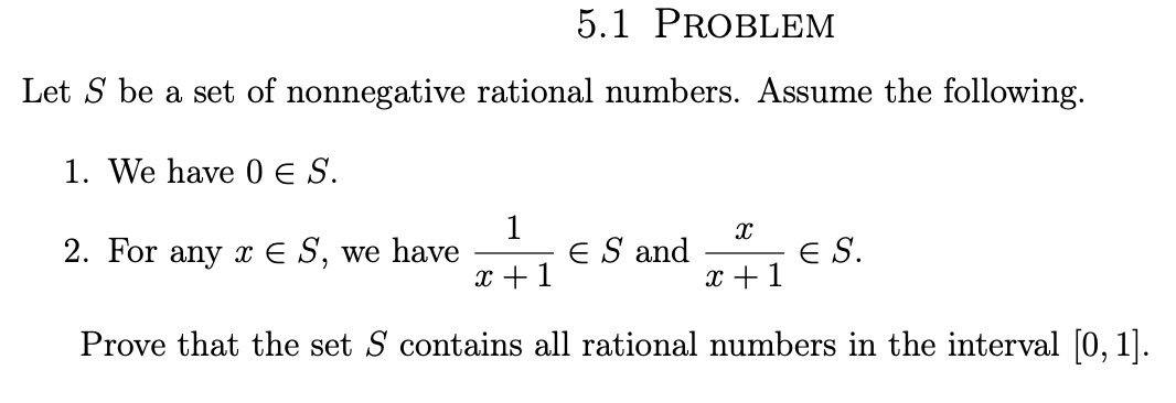 Solved Let S Be A Set Of Nonnegative Rational Numbers Chegg