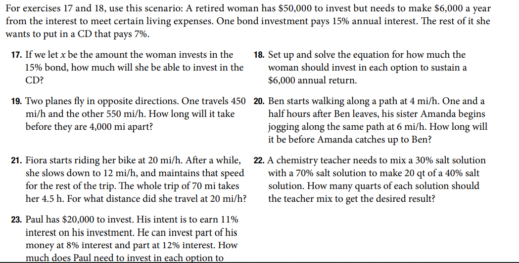 Solved For Exercises 17 And 18 Use This Scenario A R