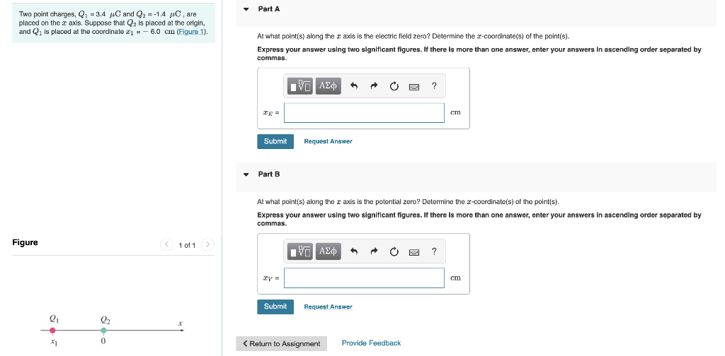 Solved Two Point Charges Q C And Q C Are Placed Chegg