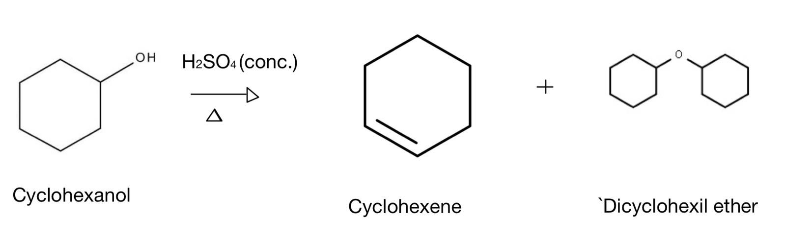 Solved OH H2SO4 Conc Cyclohexanol Cyclohexene Chegg