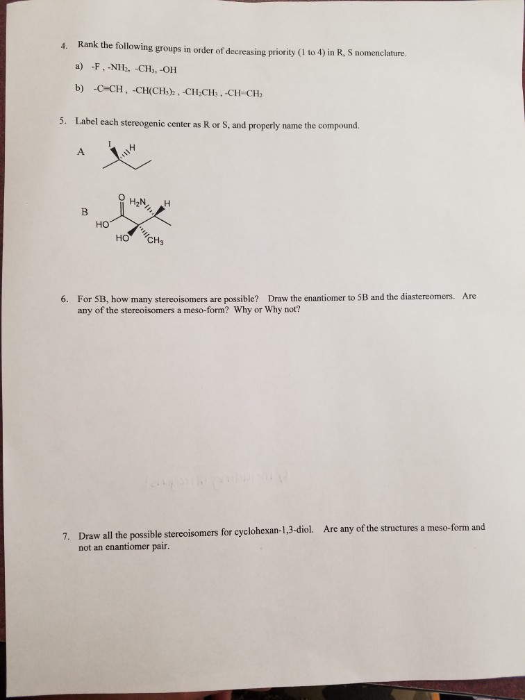 Solved Chm Organici Homework Chps And Name Chegg