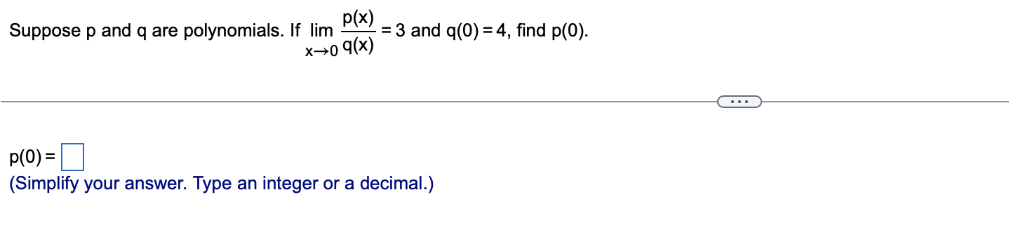 Solved Suppose P And Q Are Polynomials If Limx Q X P X Chegg