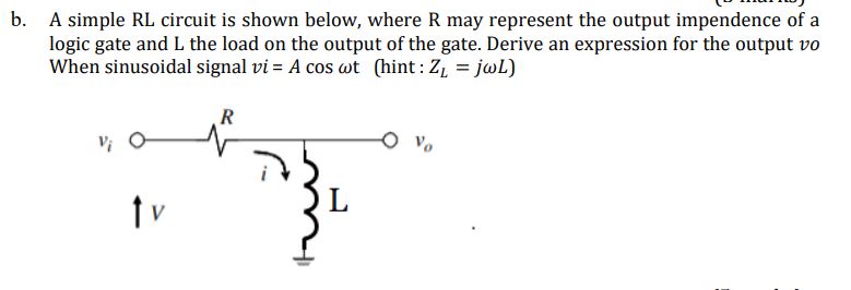 Solved A Simple RL Circuit Is Shown Below Where R May Chegg