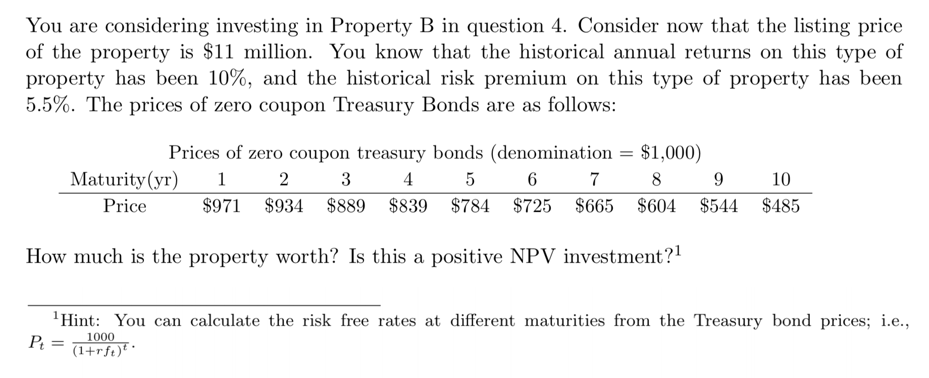 Solved You Are Considering Investing In Property B In Chegg