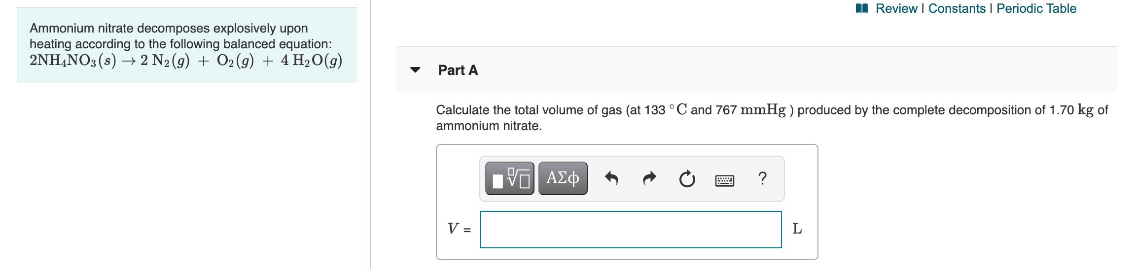 Solved II Review Constants I Periodic Table Ammonium Chegg