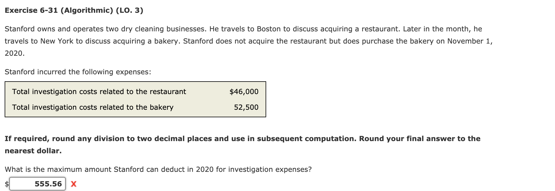 Solved Exercise 6 31 Algorithmic LO 3 Stanford Owns And Chegg