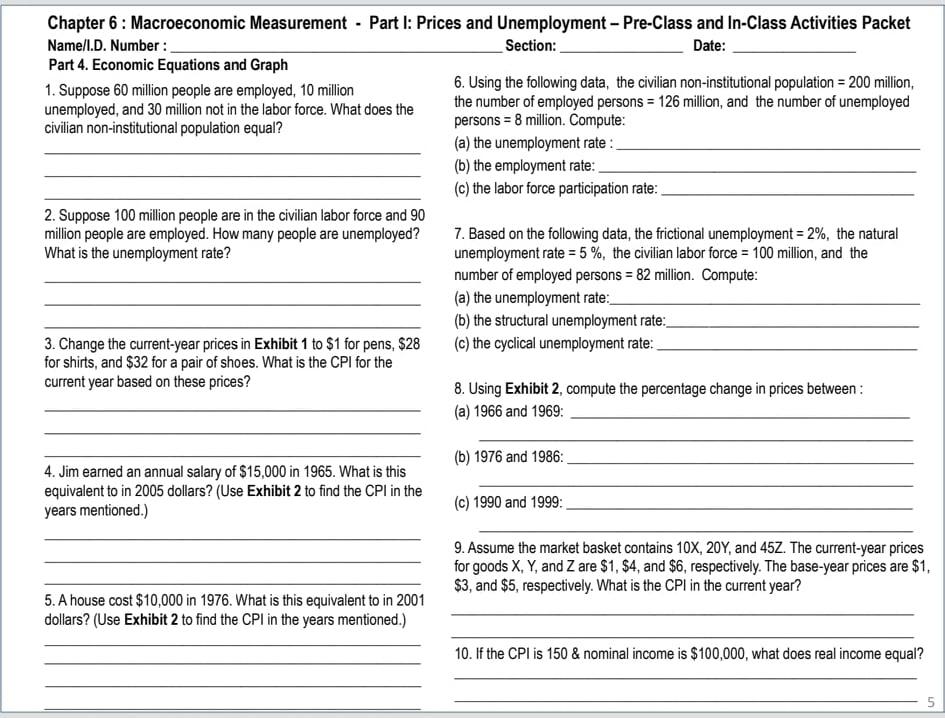 Solved Chapter Macroeconomic Measurement Part I Prices Chegg