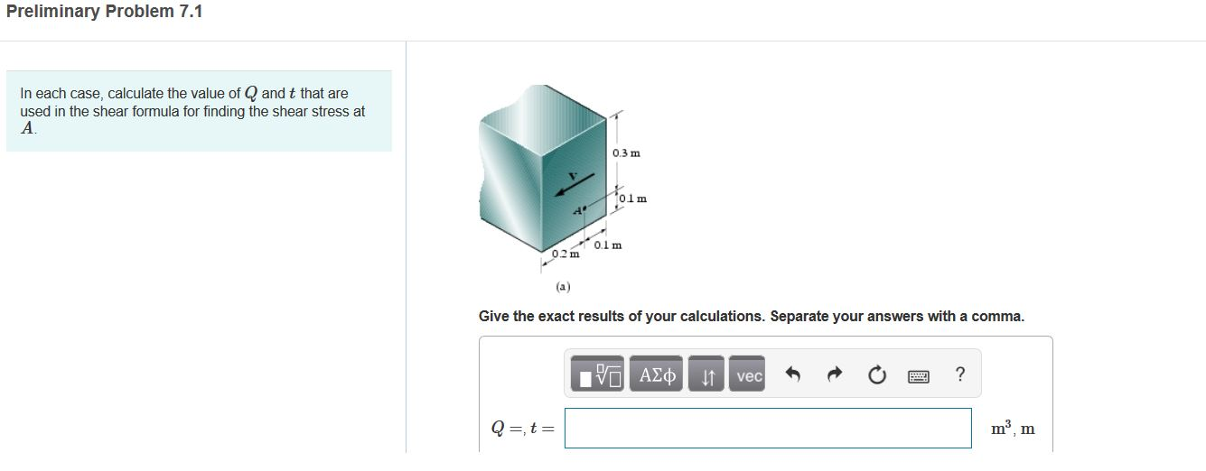 Solved Preliminary Problem In Each Case Calculate The Chegg