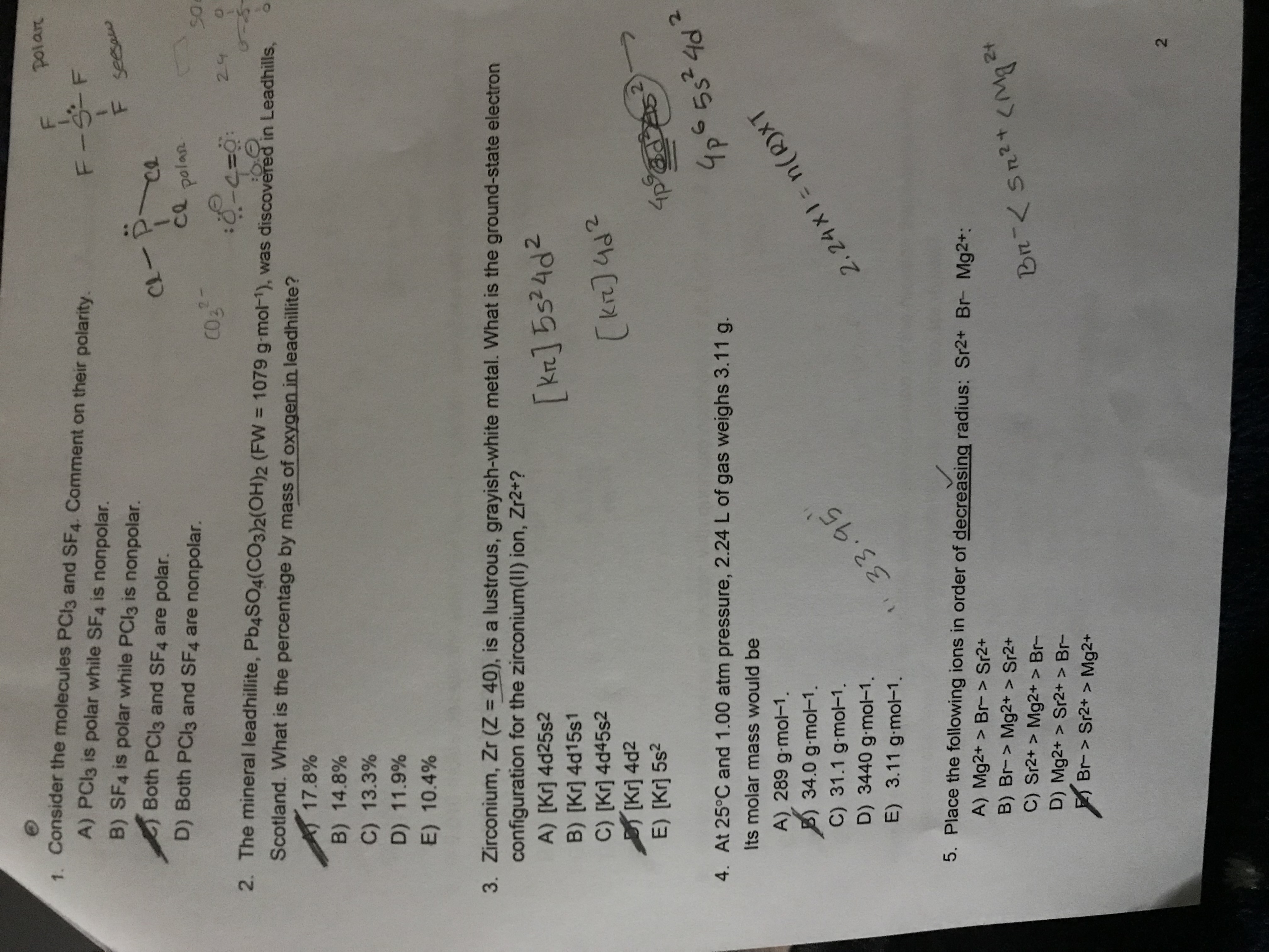 Solved 6 What Is The Mass Of Oxygen In Grams Found In One Chegg