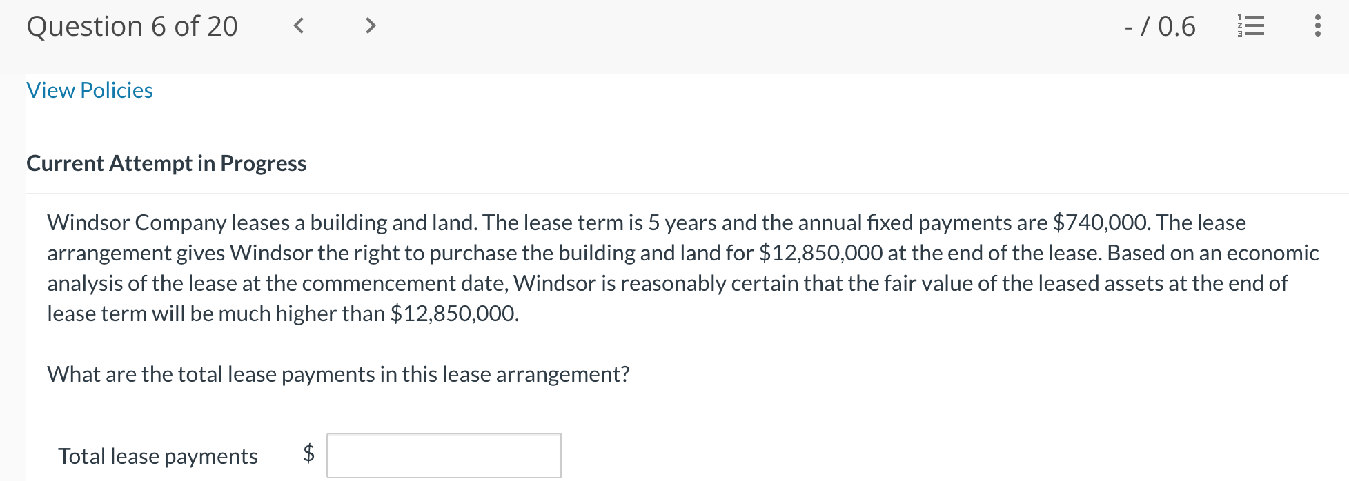 Solved Windsor Company Leases A Building And Land The Lease Chegg