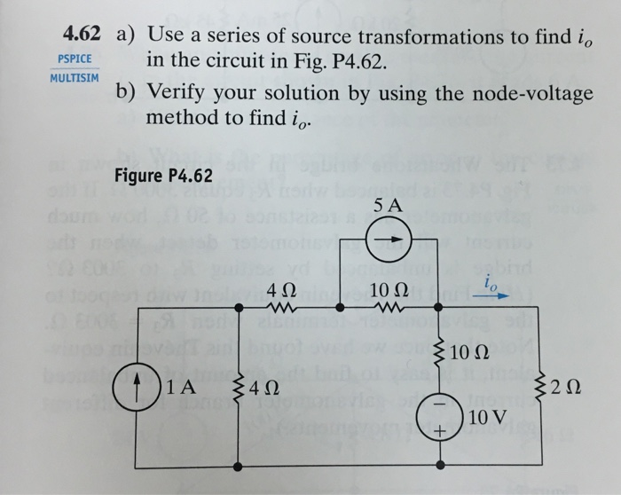 Solved 4 62 A Use A Series Of Source Transformations To Chegg