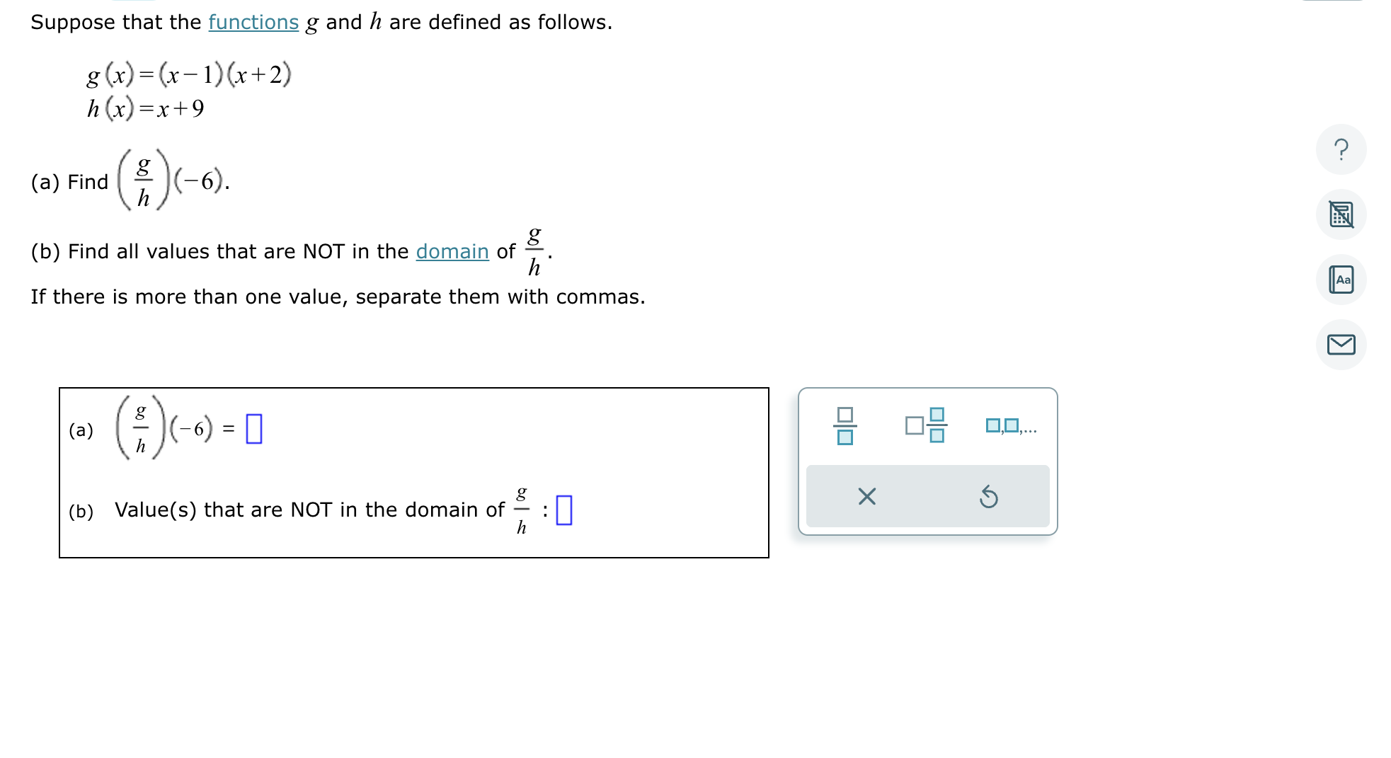 Solved Suppose That The Functions G And H Are Defined As Chegg