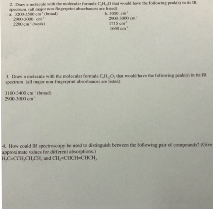 2 Draw A Molecule With The Molecular Formula CH O Chegg