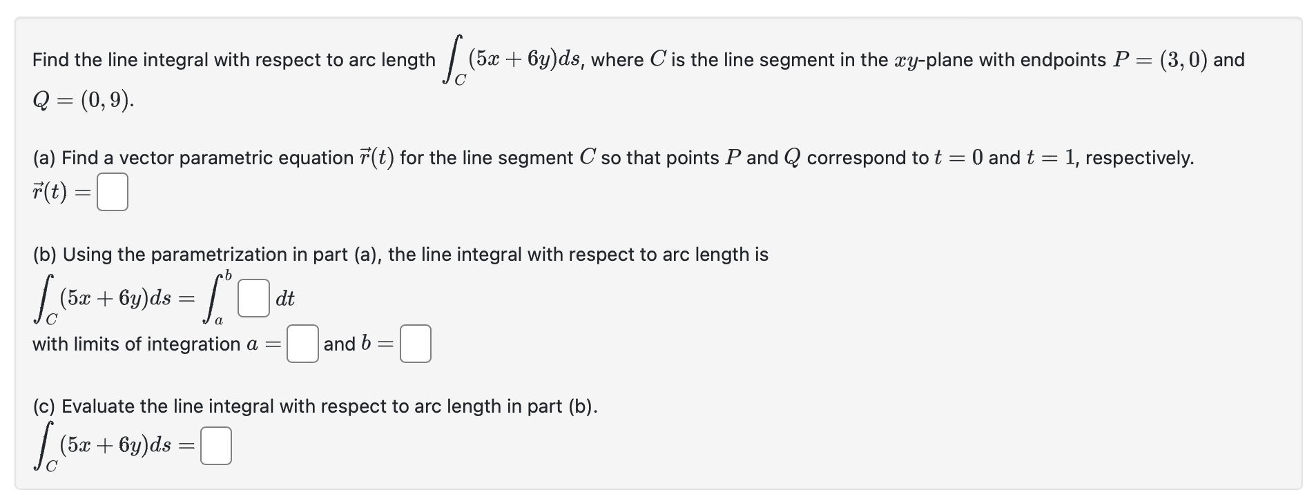 Solved Find The Line Integral With Respect To Arc Length Chegg