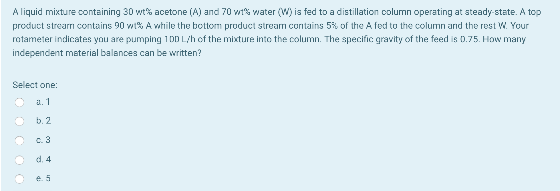 Solved A Liquid Mixture Containing Wt Acetone A And Chegg