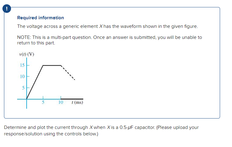 Solved Required Information The Voltage Across A Generic Chegg