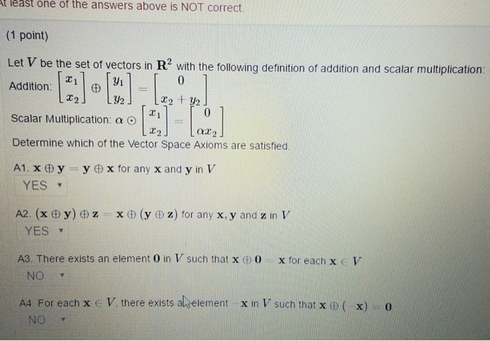 Solved Let V Be The Set Of Vectors In R With The Following Chegg