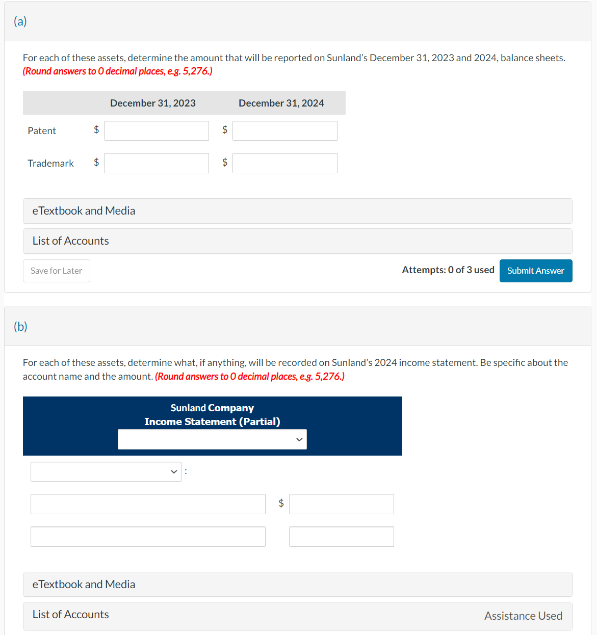 Solved Sunland Company Has A December 31 Fiscal Year End Chegg