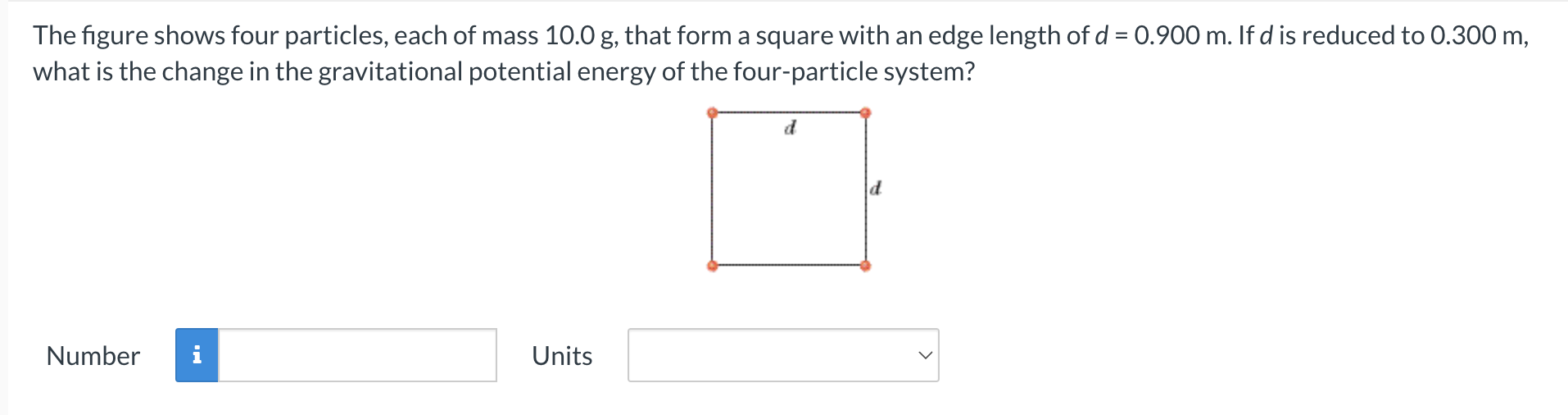 Solved The Figure Shows Four Particles Each Of Mass G Chegg