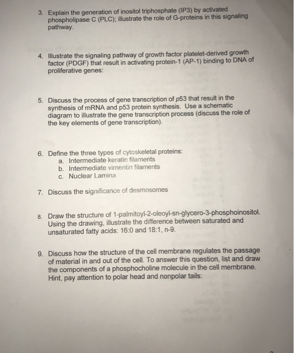 Solved Explain The Generation Of Inositol Triphosphate Ip Chegg