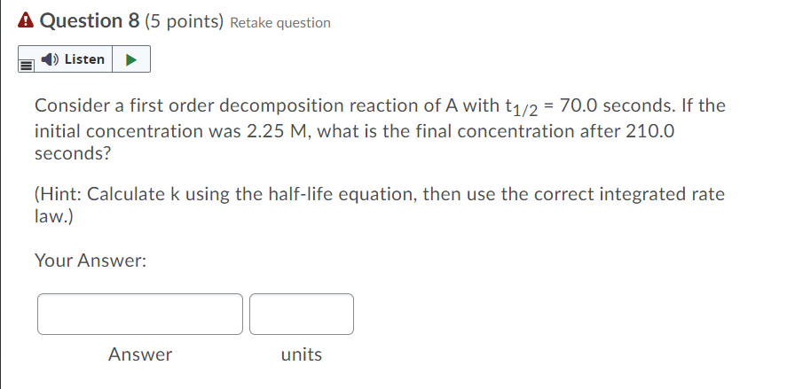 Solved A Question Points Retake Question Listen Chegg