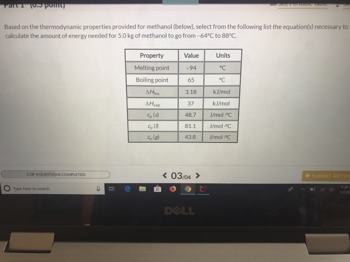 Solved Based On The Thermodynamic Properties Provided For Chegg