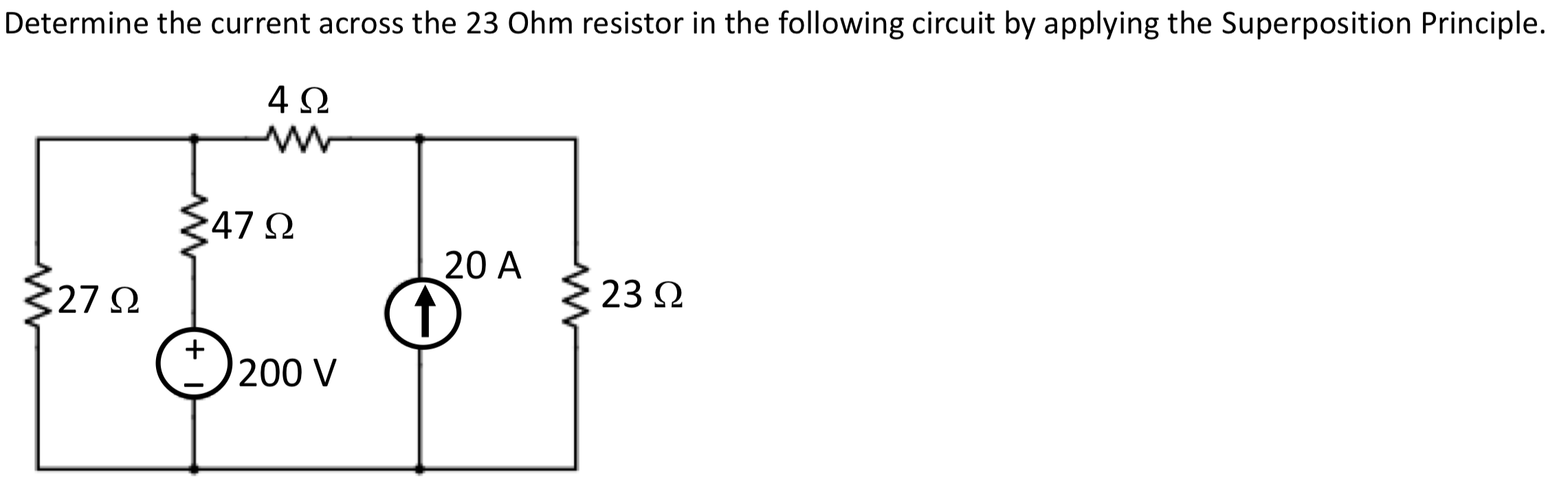 Solved Determine The Current Across The 23 Ohm Resistor In Chegg