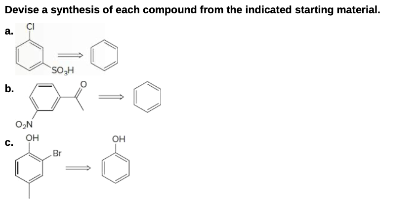 Solved Devise A Synthesis Of Each Compound From The Chegg