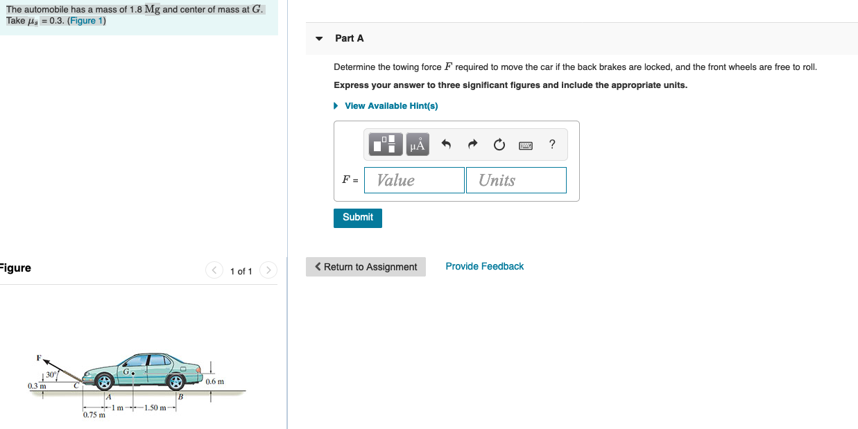 Solved The Automobile Has A Mass Of Mg And Center Of Chegg