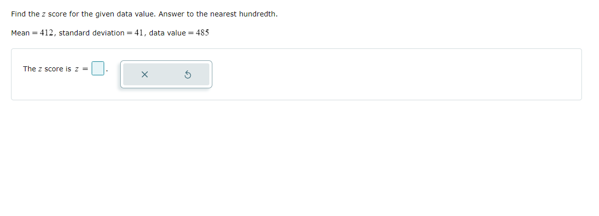 Solved Find The Z Score For The Given Data Value Answer To Chegg