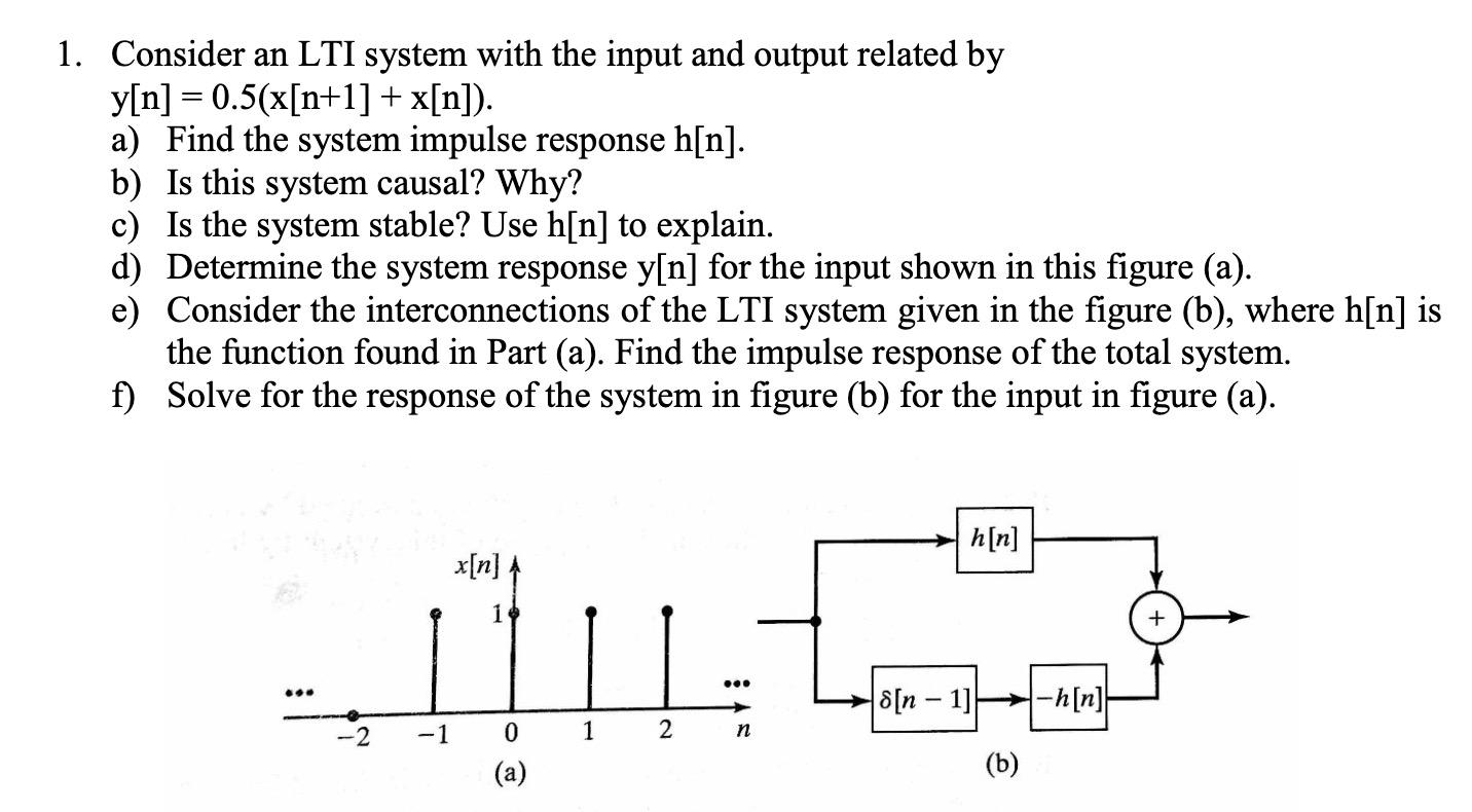 Solved Consider An Lti System With The Input And Output Chegg