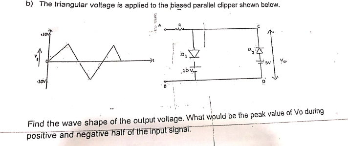 Solved The Triangular Voltage Is Applied To Biased Parallel Chegg