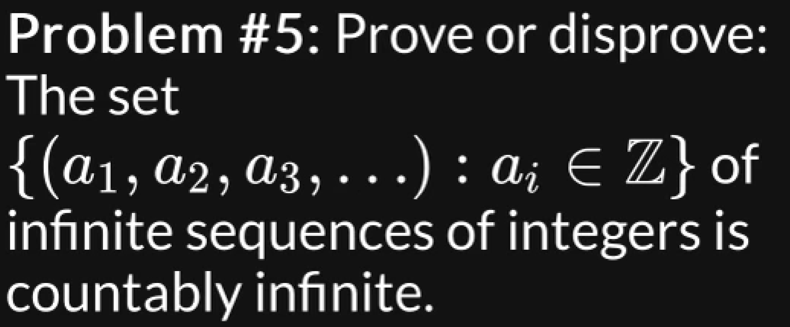 Solved Problem 5 Prove Or Disprove The Set Chegg