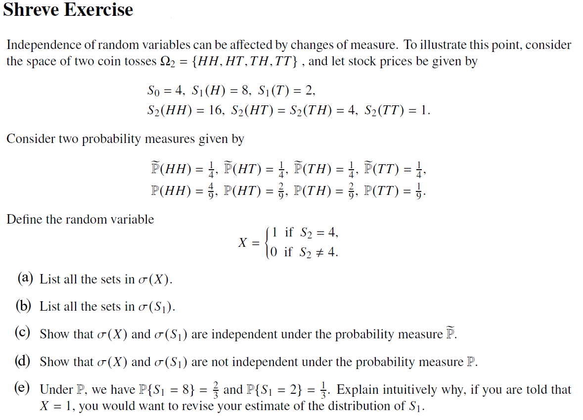 Solved Independence Of Random Variables Can Be Affected By Chegg