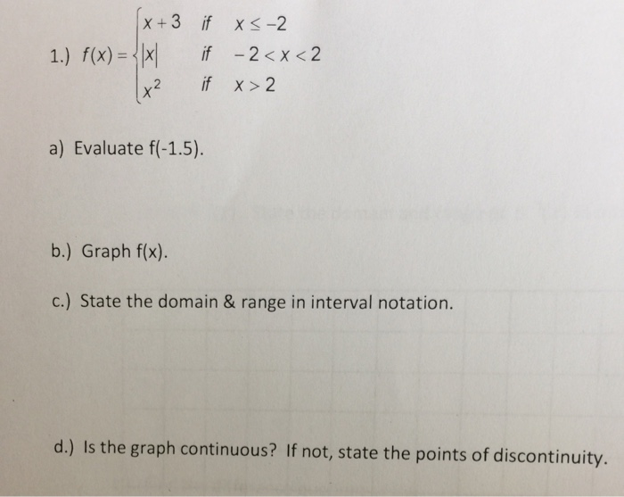 Solved F X X If X Lessthanorequalto X If