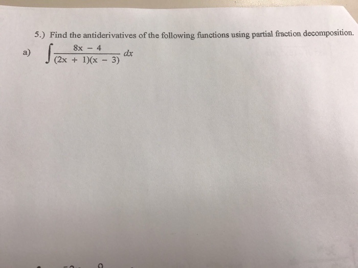 Solved Find The Antiderivatives Of The Following Functions Chegg