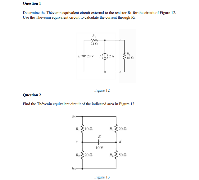 Solved Determine the Thévenin equivalent circuit external to Chegg