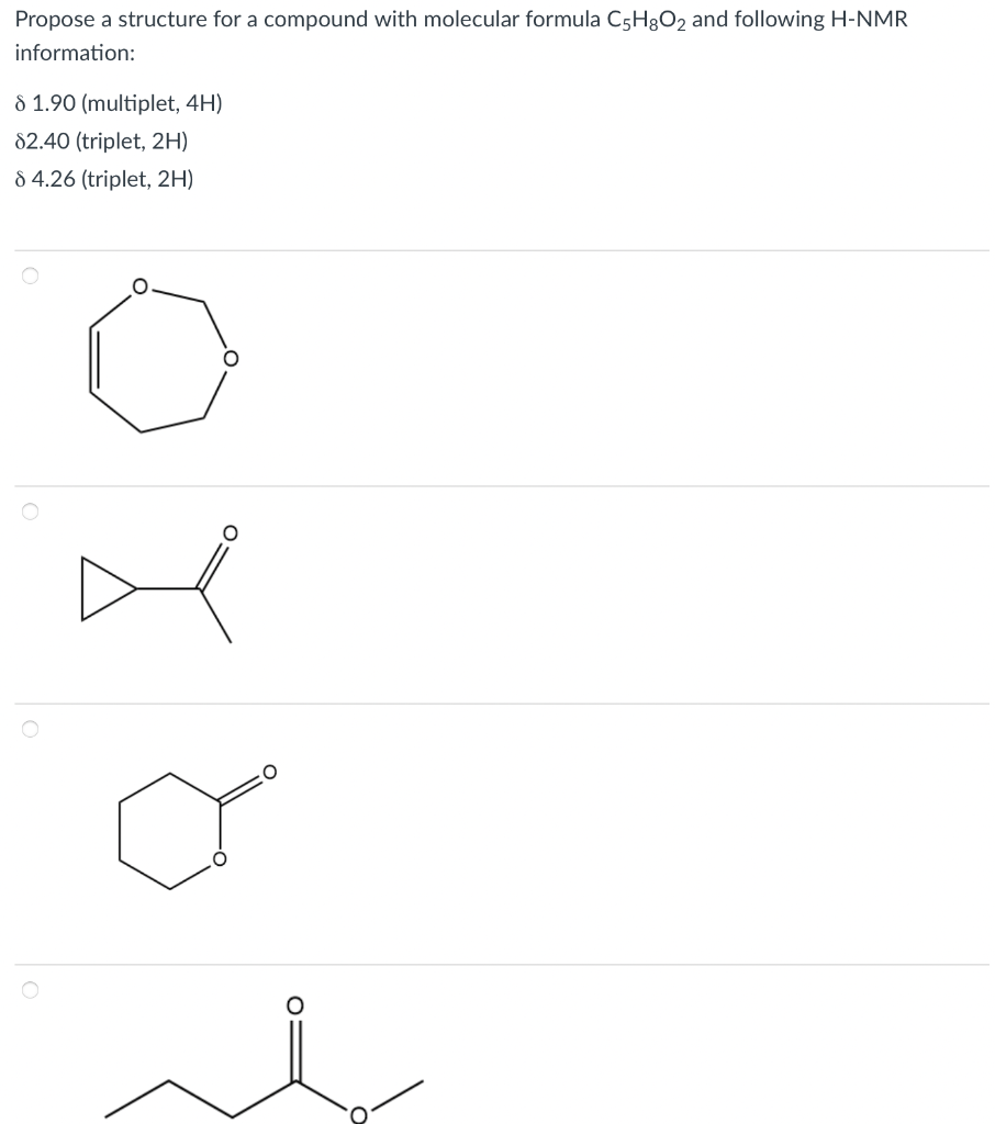 Solved Propose A Structure For A Compound With Molecular Chegg