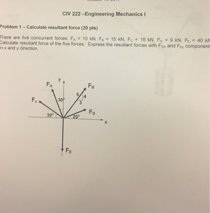 Solved Civ Engineering Mechanics Problem Calculate Chegg