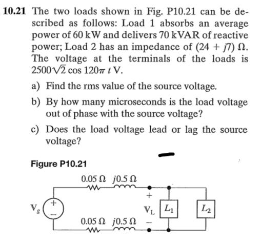 Solved The Two Loads Shown In Fig P Can Be De Chegg