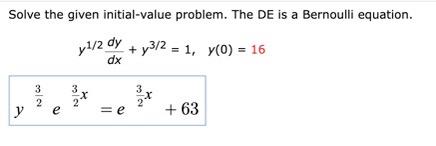 Solved Solve The Given Initial Value Problem The De Is