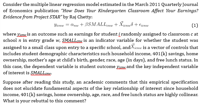 Solved Consider The Multiple Linear Regression Model Chegg