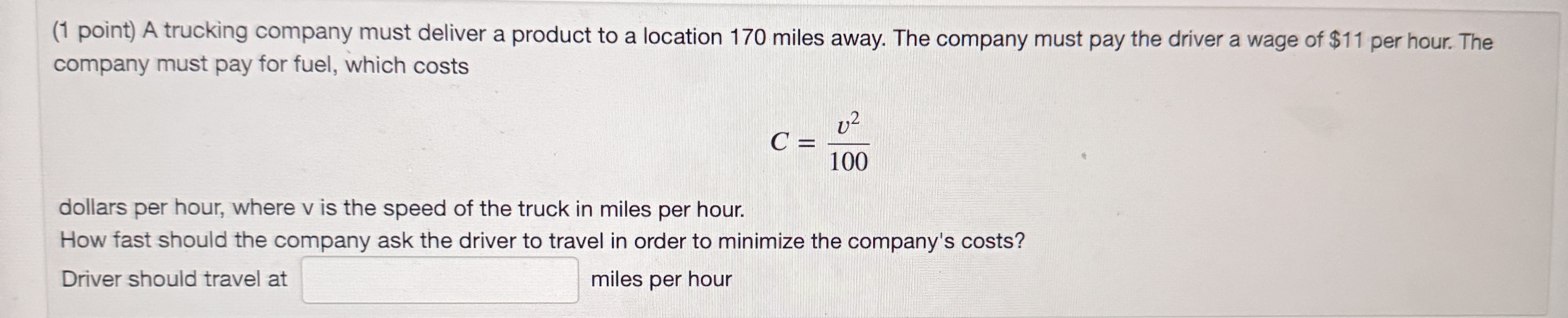 1 Point A Trucking Company Must Deliver A Product Chegg