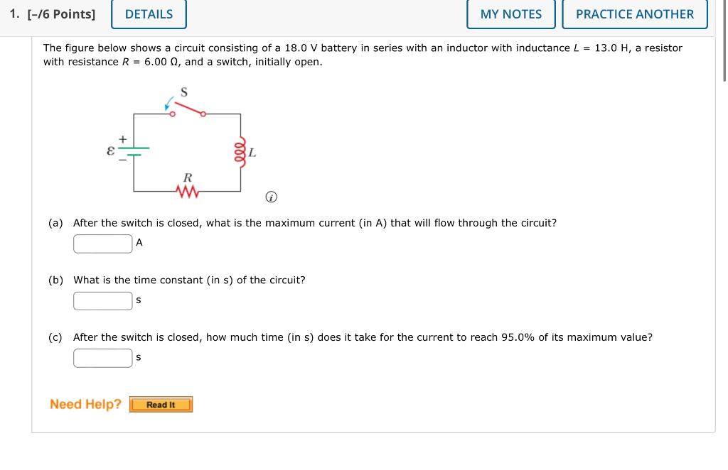 Solved The Figure Below Shows A Circuit Consisting Of A