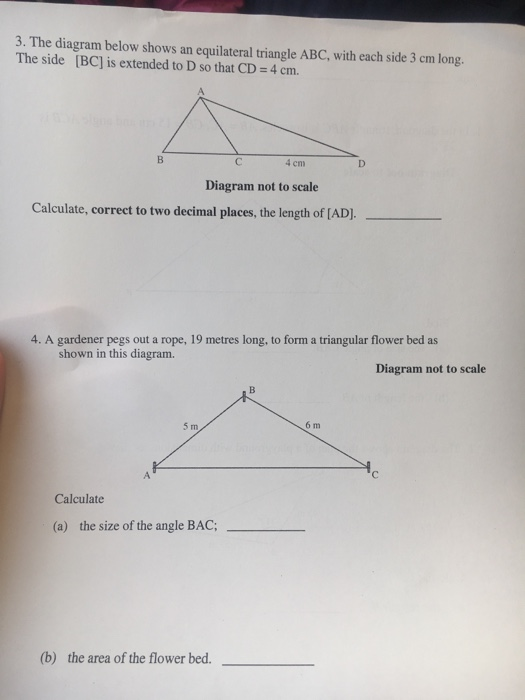 Solved 3 The Diagram Below Shows An Equilateral Triangle Chegg