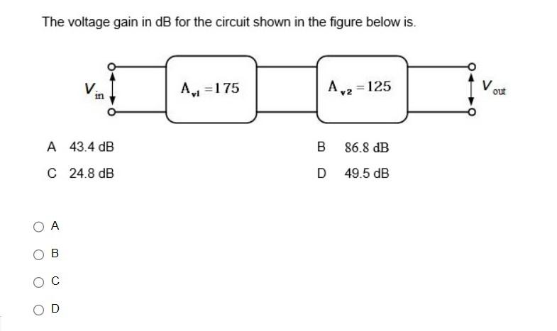 Solved The Output Voltage Vout Of The Two Stage Amplifier Chegg